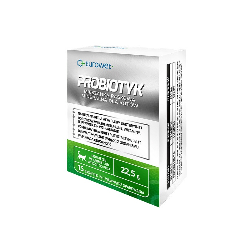 Eurowet Probiotyk dla kotów - saszetka 1,5g - All4Animals