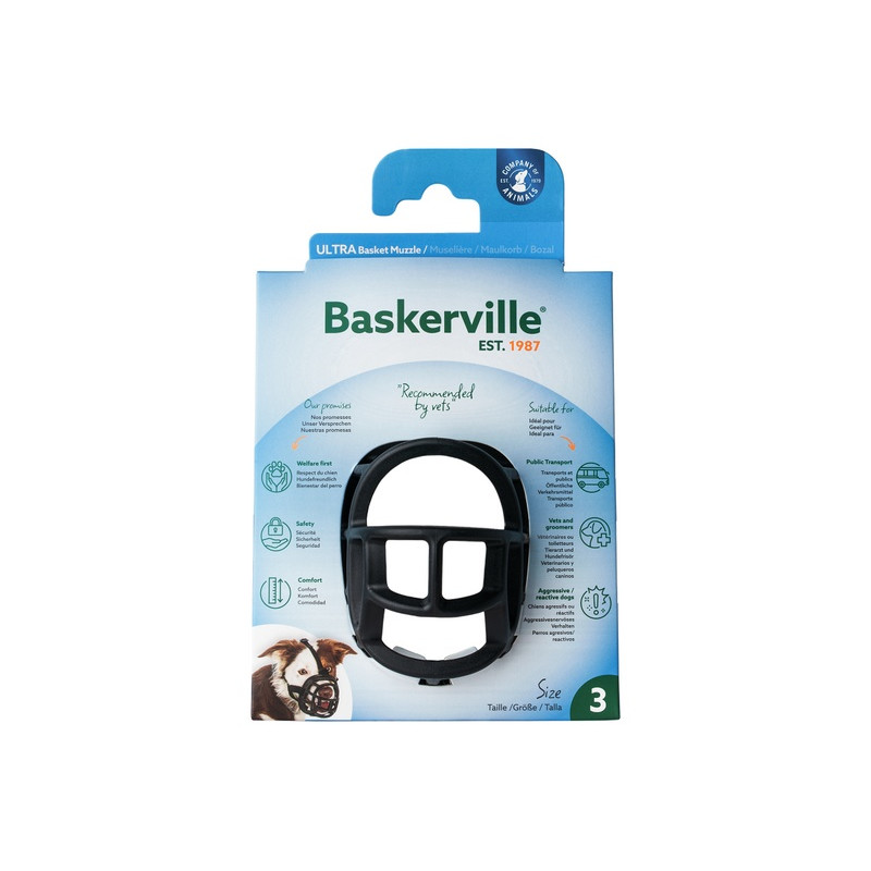 Baskerville Kaganiec Ultra-3 czarny - All4Animals