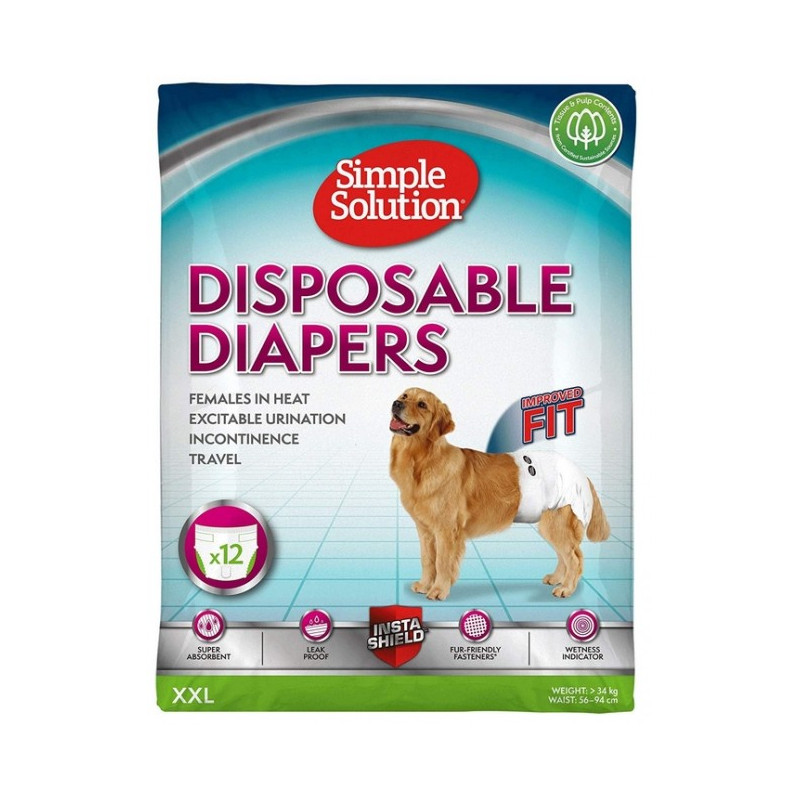 Simple Solution Pieluchy jednorazowe dla suczek XXL 12szt. - All4Animals Simple Solution Pieluchy jednorazowe dla suczek XXL 12szt. - All4Animals
