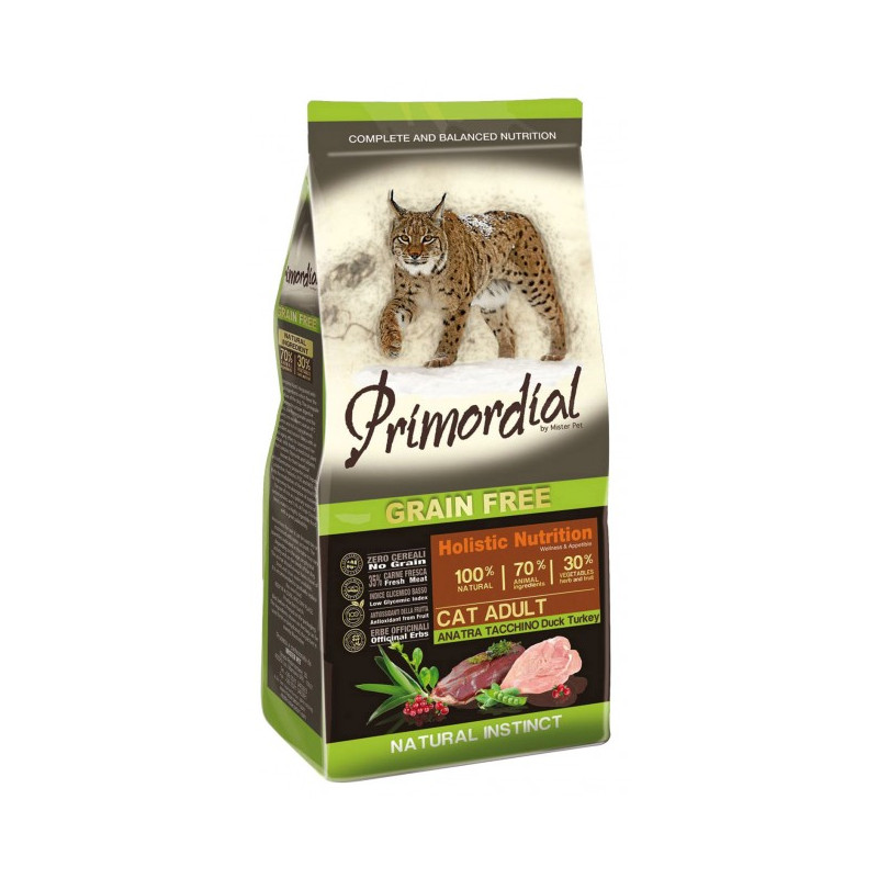 PRZECENA Primordial Cat Grain Free Adult Duck & Turkey 400g - All4Animals