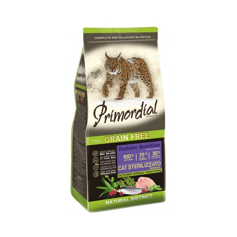 Primordial Cat Grain Free Sterilized Turkey & Herring 6kg - All4Animals