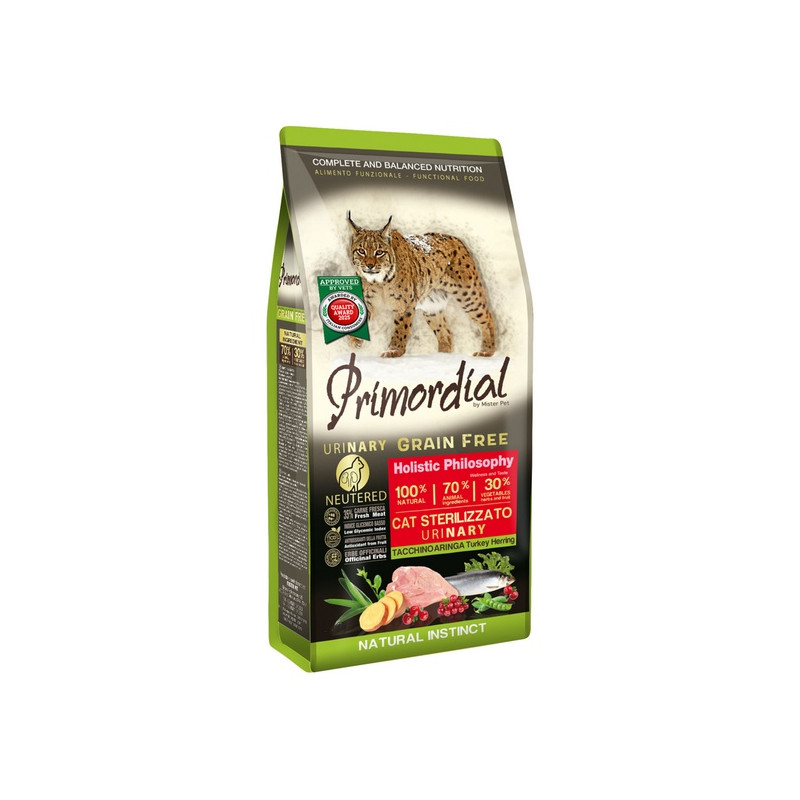 Primordial Cat Grain Free Urinary Turkey & Herring 2kg - All4Animals