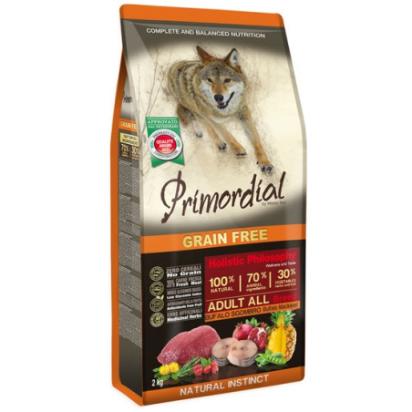 Primordial Dog Grain Free Adult Buffalo & Mackerel 2kg - All4Animals