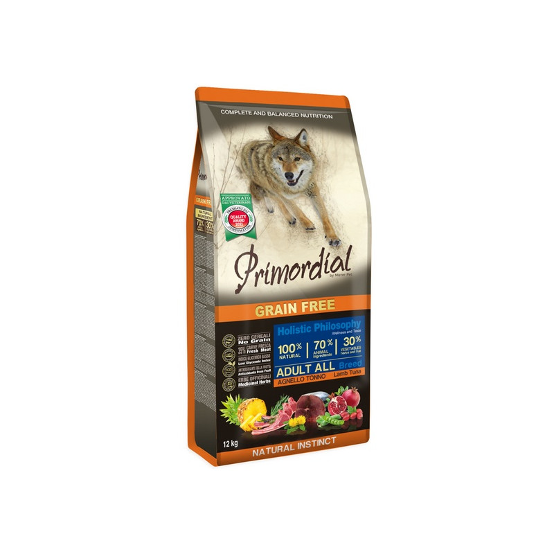 Primordial Dog Grain Free Adult Tuna & Lamb 12kg - All4Animals