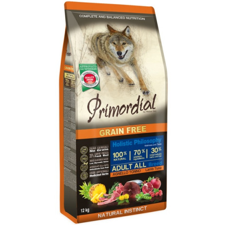 Primordial Dog Grain Free Adult Tuna & Lamb 12kg - All4Animals