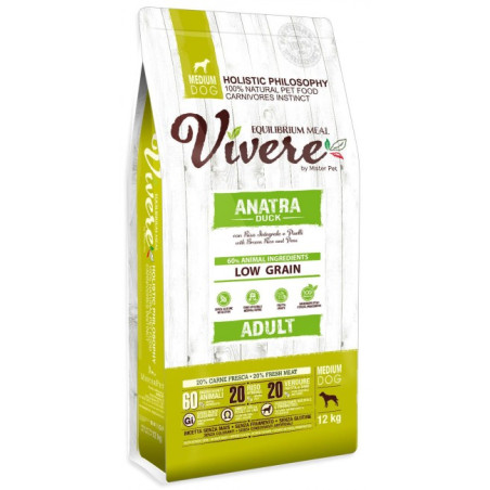Vivere Dog Medium Adult Duck 12kg Karma Monobiałkowa z Kaczką - All4Animals