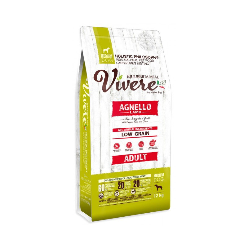 Vivere Dog Medium Adult Lamb 12kg Karma Monobiałkowa z Jagnięciną - All4Animals