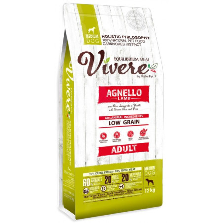 Vivere Dog Medium Adult Lamb 12kg Karma Monobiałkowa z Jagnięciną - All4Animals