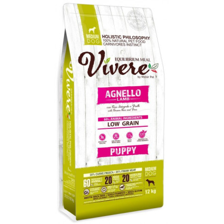 Vivere Dog Medium Puppy Lamb 3kg - All4Animals