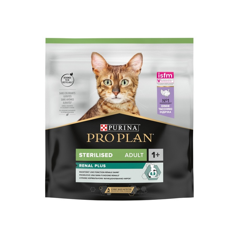 Purina Pro Plan Cat Sterilised Renal Adult Indyk 400g - All4Animals