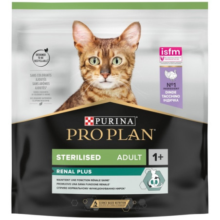 Purina Pro Plan Cat Sterilised Renal Adult Indyk 400g - All4Animals