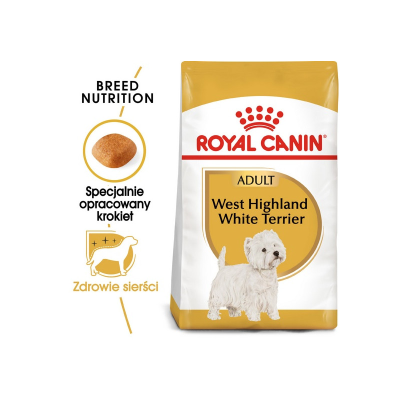 Royal Canin West Highland White Terrier Adult karma sucha dla psów dorosłych rasy west highland white terrier 3kg - All4Animals