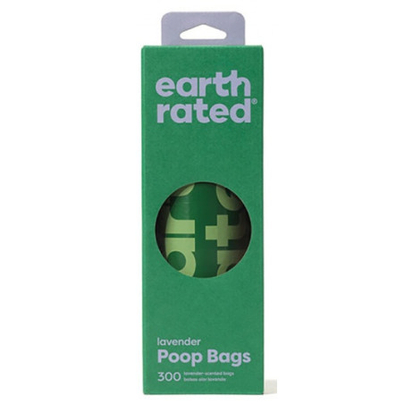 Earth Rated Woreczki do zbierania odchodów 300szt lawendowe - All4Animals