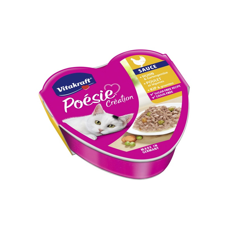 Vitakraft Poesie sos kurczak z warzywami tacka 85g - All4Animals Vitakraft Poesie sos kurczak z warzywami tacka 85g - All4Animals