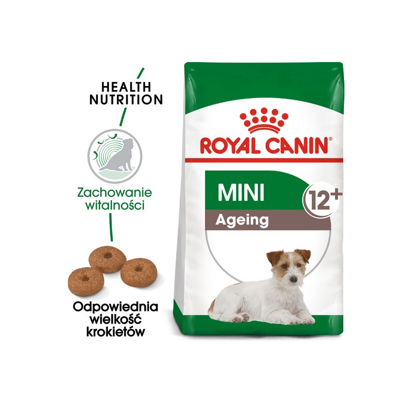 Royal Canin Mini Ageing 12+ karma sucha dla psów dojrzałych po 12 roku życia, ras małych 800g - All4Animals