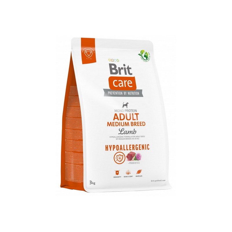 Brit Care Hypoallergenic Adult Medium Lamb 3kg - All4Animals