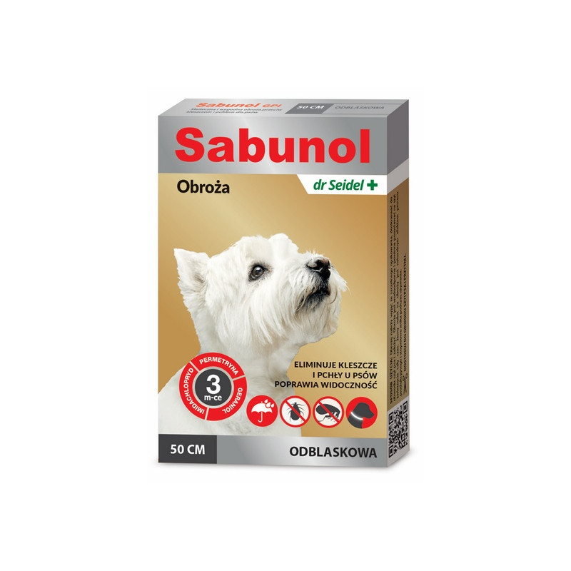 Sabunol GPI Obroża przeciw pchłom dla psa odblaskowa 50cm - All4Animals