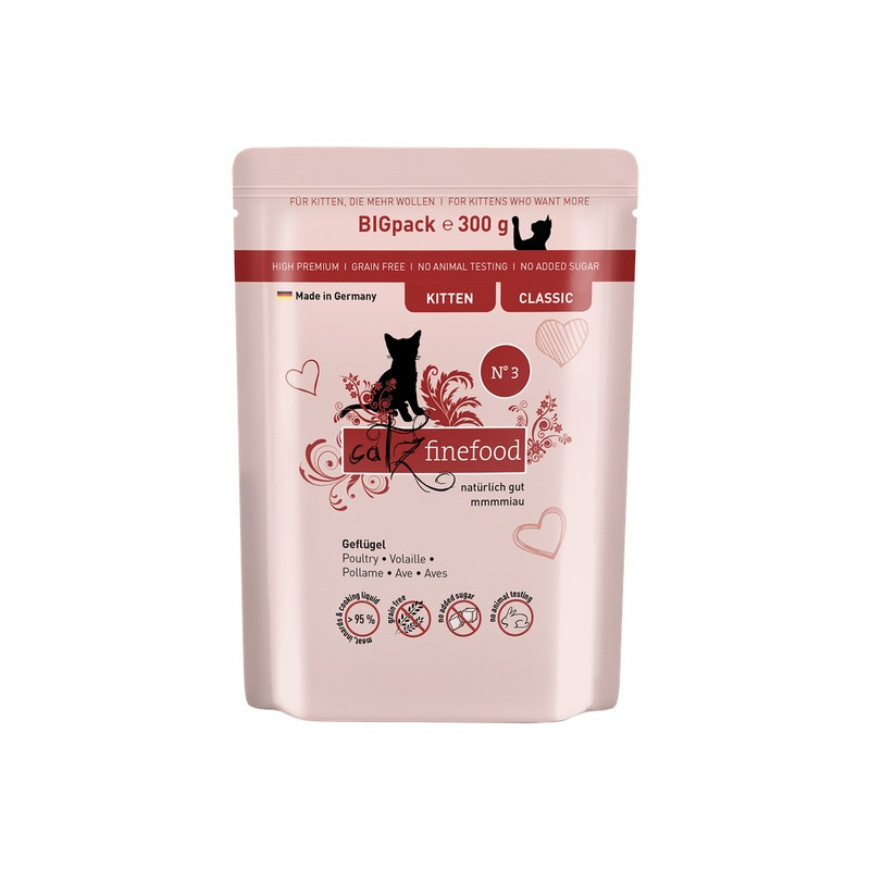 Catz Finefood Classic Kitten N.03 Drób saszetka 300g - All4Animals