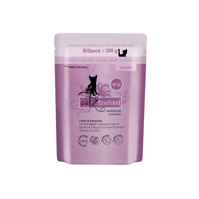 Catz Finefood Classic N.11 Jagnięcina i Królik saszetka 300g - All4Animals