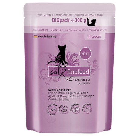 Catz Finefood Classic N.11 Jagnięcina i Królik saszetka 300g - All4Animals
