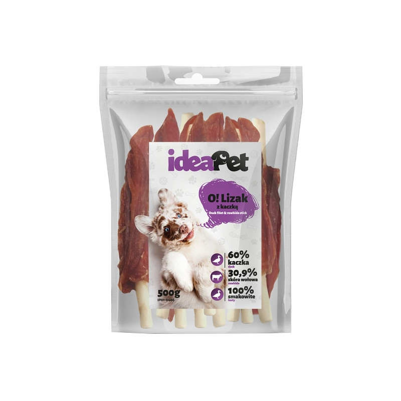 IdeaPet Lizak z kaczką 500g - All4Animals