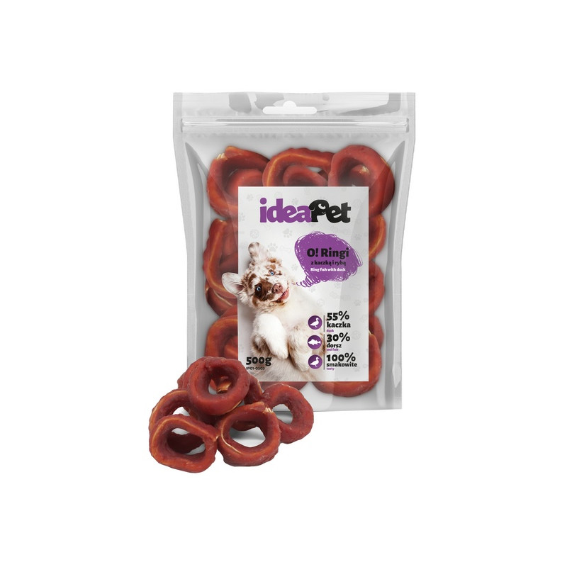 IdeaPet Ringi z kaczką i rybą 500g - All4Animals