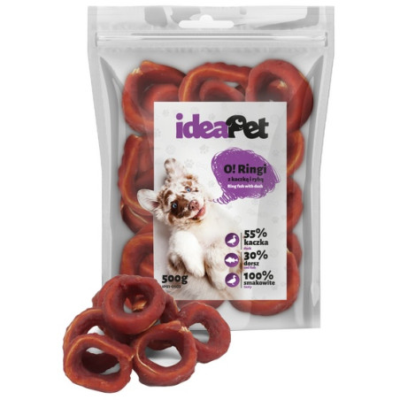 IdeaPet Ringi z kaczką i rybą 500g - All4Animals