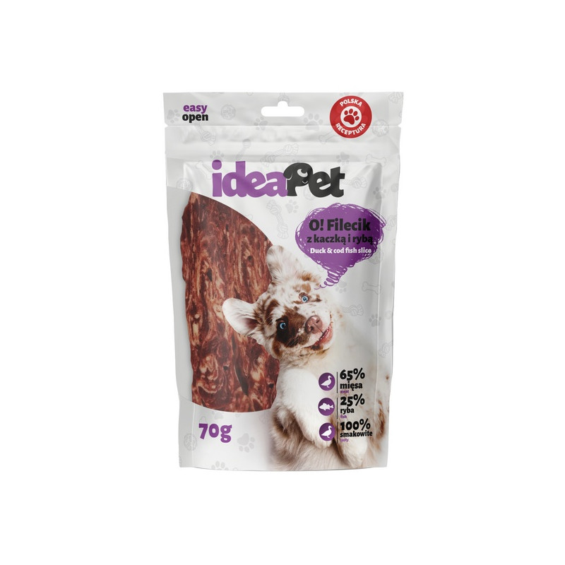 IdeaPet O! Fileciki z kaczką i rybą 70g - All4Animals