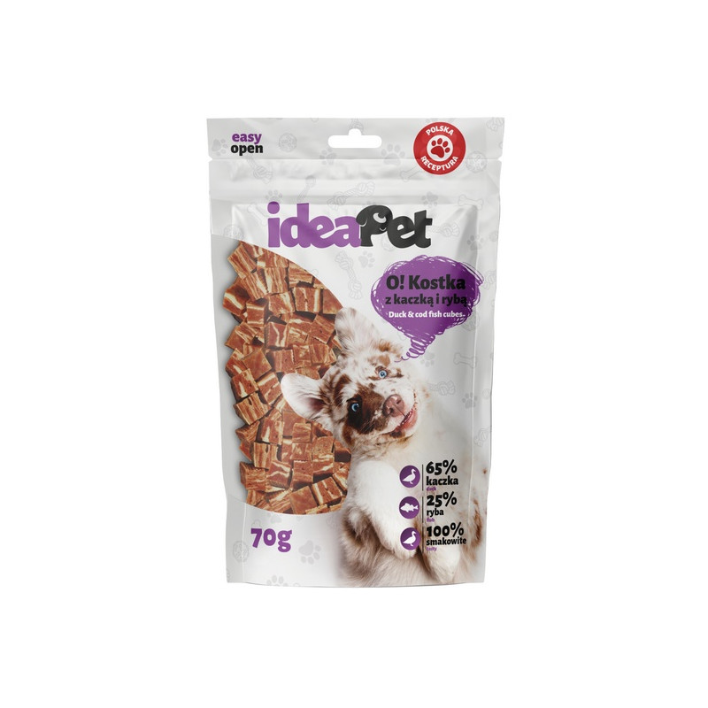 IdeaPet O! Kostka z kaczką i rybą 70g - All4Animals