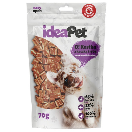 IdeaPet O! Kostka z kaczką i rybą 70g - All4Animals