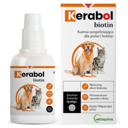 Vetoquinol Biowet Pet Line Kerabol - krople na poprawę sierści 20ml - All4Animals