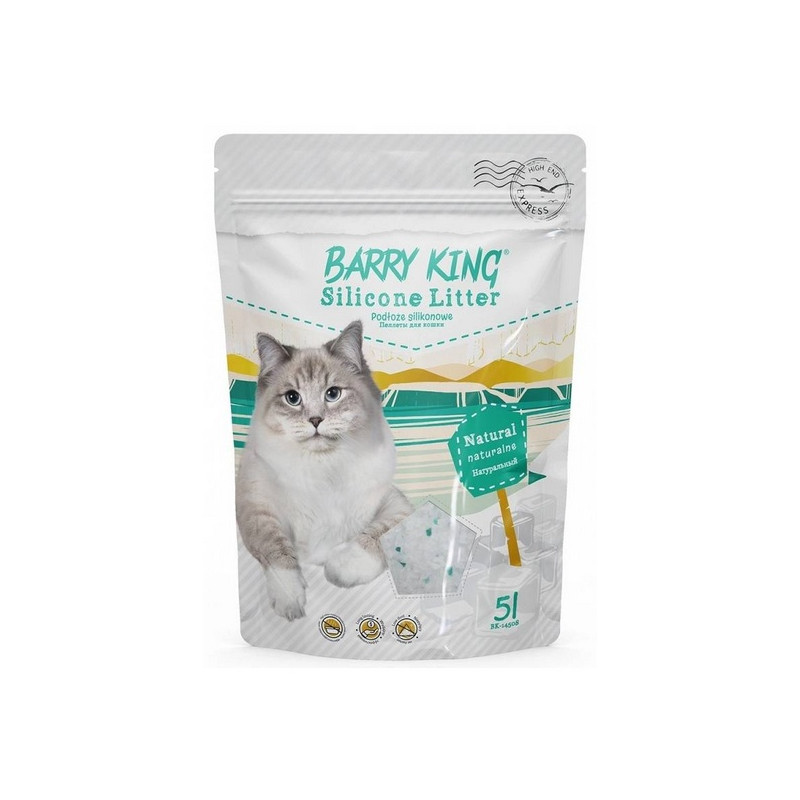 Barry King Podłoże silikonowe dla kota naturalne 5L - All4Animals