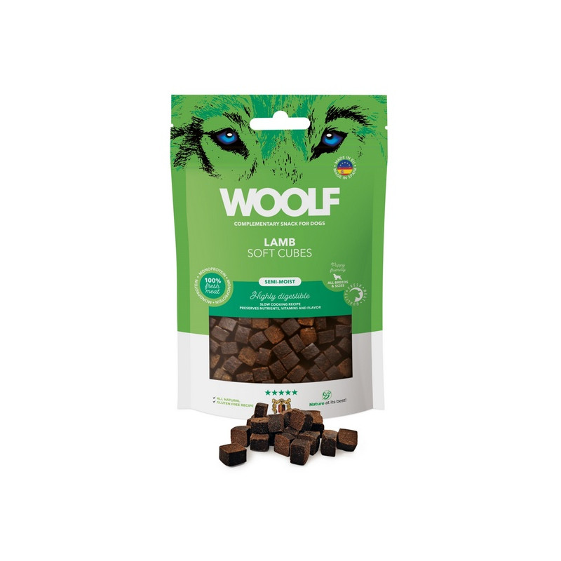 Woolf Soft Cubes Monoprotein Lamb 100g - All4Animals