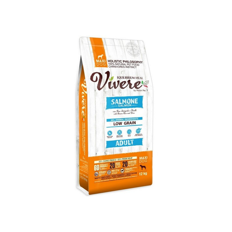 Vivere Maxi Adult Salmon 12kg Karma Monobiałkowa z Łososiem dla dużych ras - All4Animals