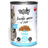 TUF TUF Kawałki mięsne z rybą dla kota puszka 415g - All4Animals