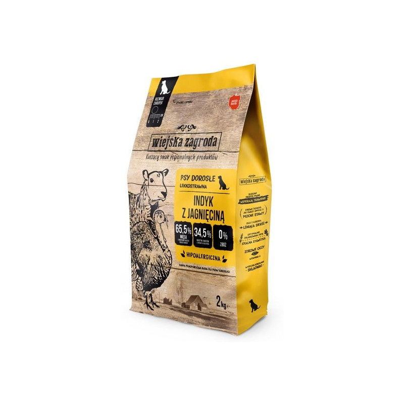 Wiejska Zagroda Indyk z jagnięciną 2kg - All4Animals