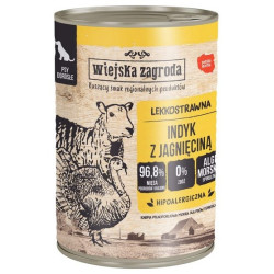 Wiejska Zagroda Indyk z jagnięciną puszka 400g - All4Animals