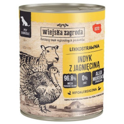 Wiejska Zagroda Indyk z jagnięciną puszka 800g - All4Animals