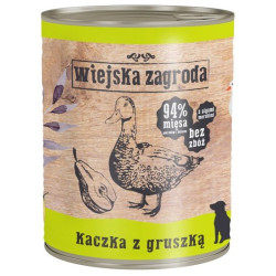Wiejska Zagroda Kaczka z gruszką puszka 800g - All4Animals