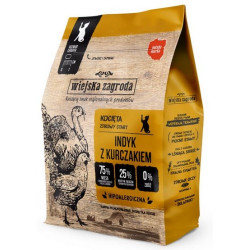 Wiejska Zagroda Kot - Indyk z kurczakiem dla kociąt 400g - All4Animals