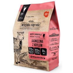 Wiejska Zagroda Kot - Jagnięcina z krylem 400g - All4Animals