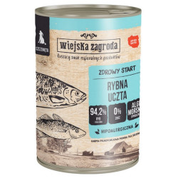 Wiejska Zagroda Rybna uczta Puppy puszka 400g - All4Animals