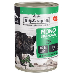 Wiejska Zagroda Monobiałkowa Dzik puszka 400g - All4Animals