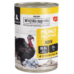 Wiejska Zagroda Monobiałkowa Indyk dla szczeniąt puszka 400g - All4Animals