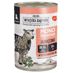 Wiejska Zagroda Monobiałkowa Jagnięcina dla szczeniąt puszka 400g - All4Animals