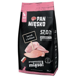 Pan Mięsko Karma sucha dla kociąt - kurczak i królik chrupki XS 1,6kg - All4Animals