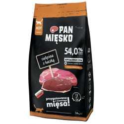 Pan Mięsko Karma sucha dla kota - cielęcina i kaczka chrupki M 1,6kg - All4Animals