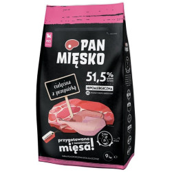 Pan Mięsko Karma sucha dla szczeniąt - cielęcina i przepiórka chrupki XS 9kg - All4Animals