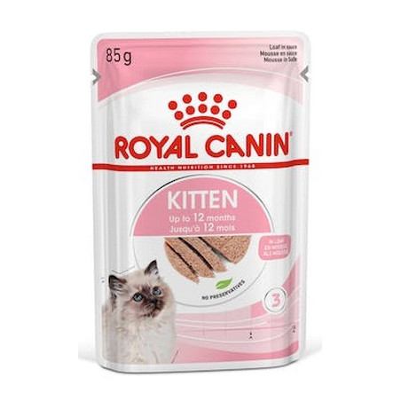 Royal Canin Kitten pasztet (loaf) karma mokra dla kociąt do 12 miesiąca życia saszetka 85g - All4Animals