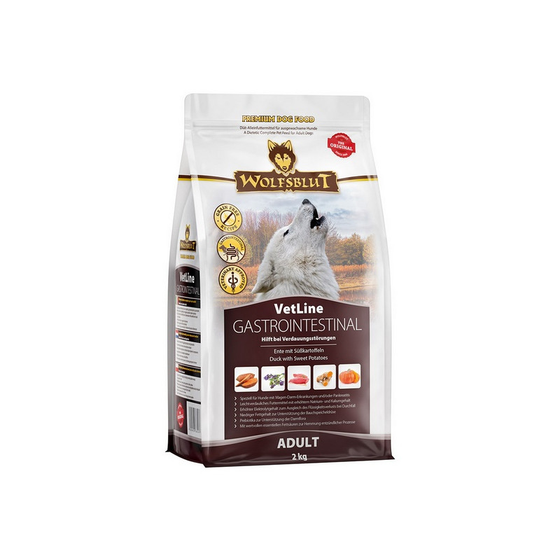 Wolfsblut Dog VetLine Gastrointestinal - kaczka i bataty 2kg - All4Animals